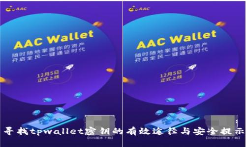 寻找tpwallet密钥的有效途径与安全提示